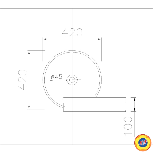 Chậu Rửa Lavabo Đặt Bàn CAESAR LF5258 Nắp Sứ