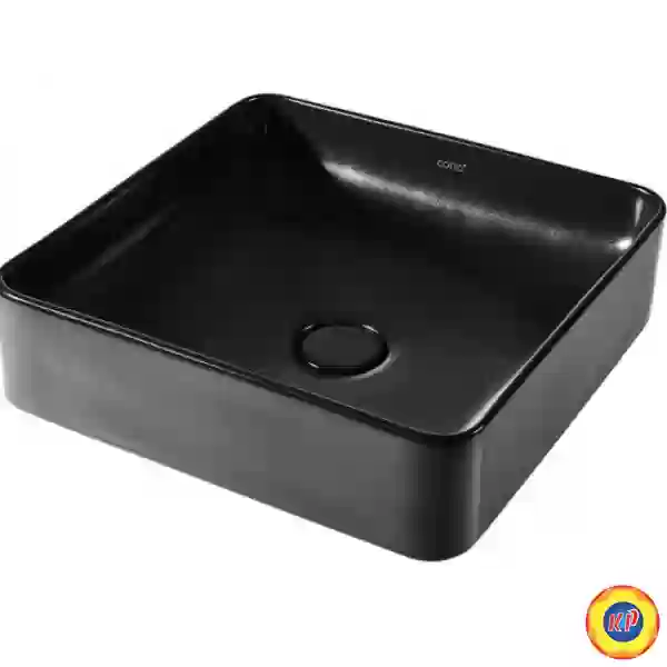 Chậu Lavabo COTTO C00341 MBK Đặt Bàn Sensation Square Đen Mờ