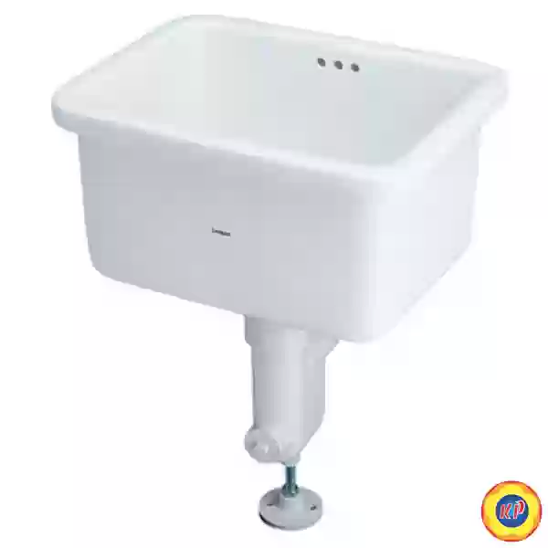 Chậu Giặt Xả Vào Tường CAESAR SS558AP (Bộ xả BF558P)