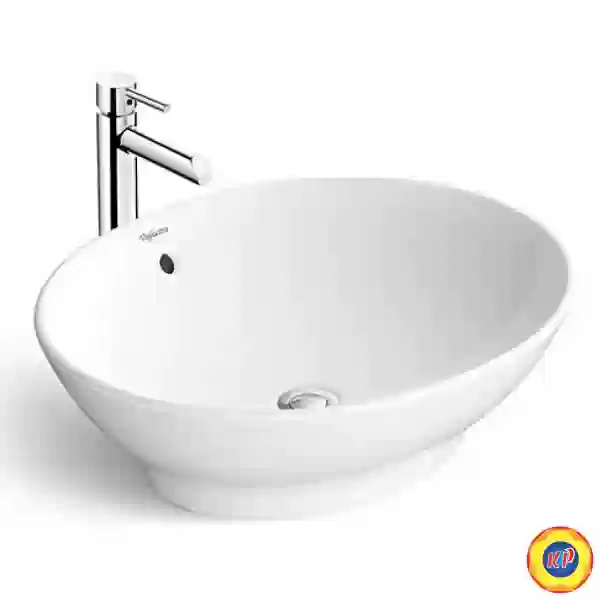 Chậu Rửa Mặt Lavabo Viglacera BS415 Đặt Bàn Đá Oval