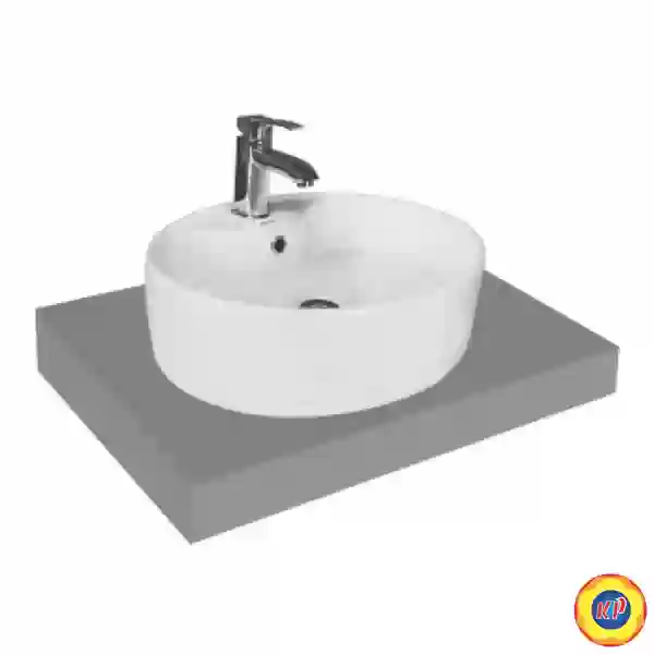 Chậu Rửa Mặt Lavabo Viglacera CD19 Đặt Bàn Tròn