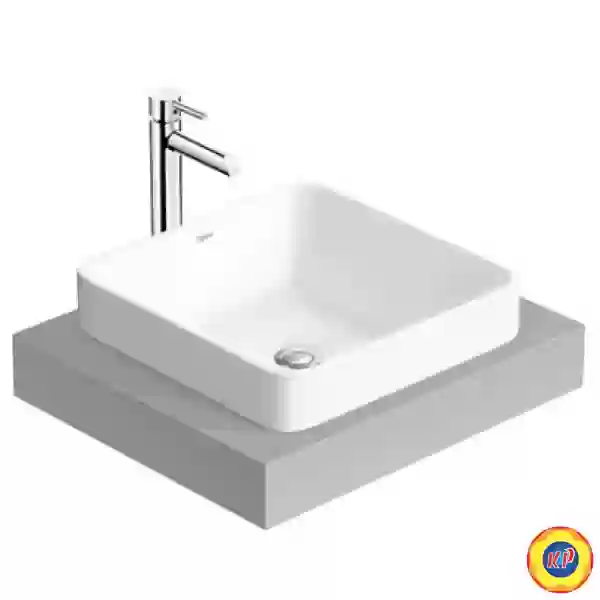 Chậu Rửa Mặt Lavabo Viglacera CD20 Đặt Bàn Vuông