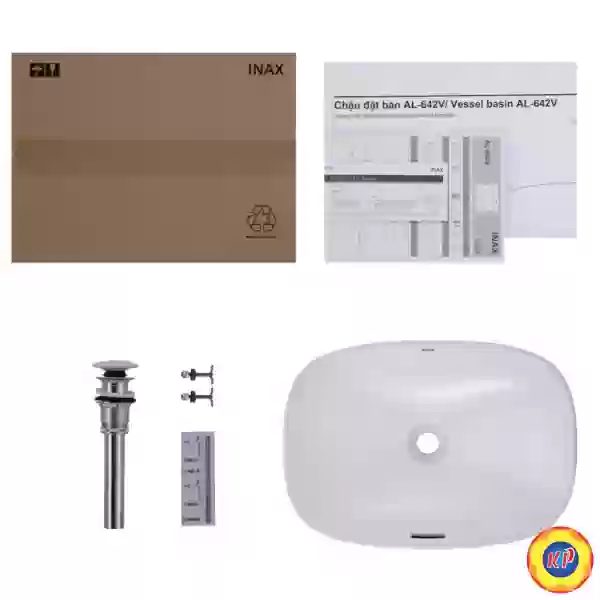 Chậu Rửa Lavabo Inax AL-642V (AL642V) Đặt Bàn AquaCeramic