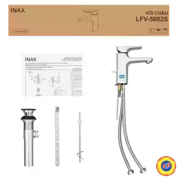 Vòi Lavabo Inax LFV-5002S (LFV5002S) Nóng lạnh Ecohandle