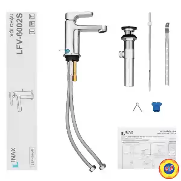 Vòi Lavabo Inax LFV-6002S (LFV6002S) Nóng Lạnh Gật Gù