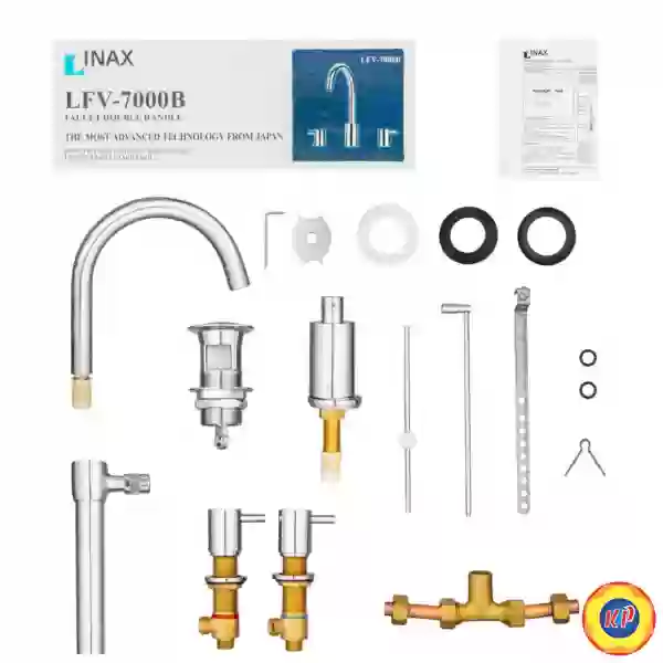 Vòi Lavabo 3 Lỗ Inax LFV-7000B Nóng Lạnh