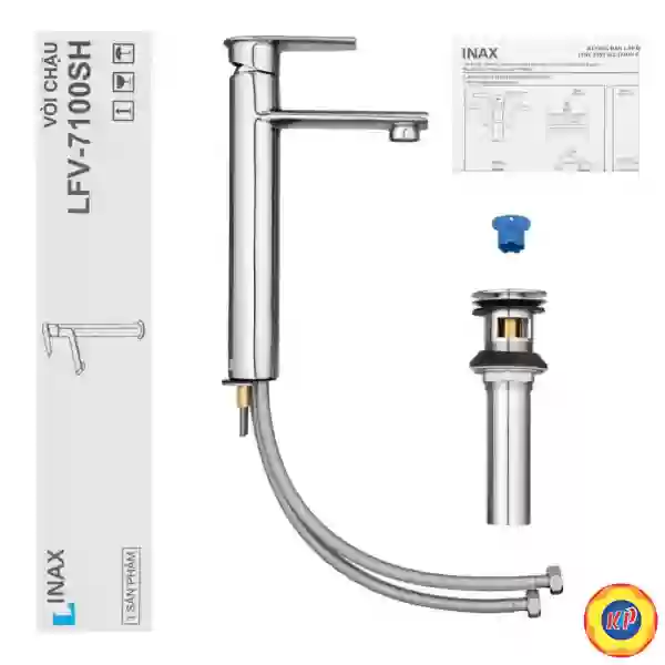 Vòi Lavabo Đặt Bàn Inax LFV-7100SH (LFV7100SH) Nóng Lạnh
