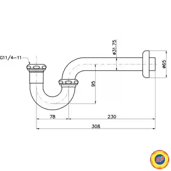 Ống Xả Nước Co Chữ P TOTO TVLF401
