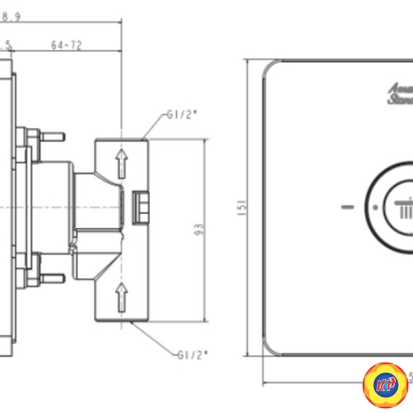Sen Tắm Âm Tường American Standard FFAS0926 EasySET