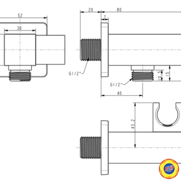 Gác Sen Âm Tường American Standard FFAS9143 EasySET Vuông
