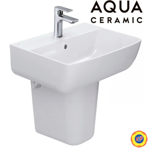 Lavabo Inax AL-312V/L-298VC Treo Tường Chân Ngắn Aqua Ceramic