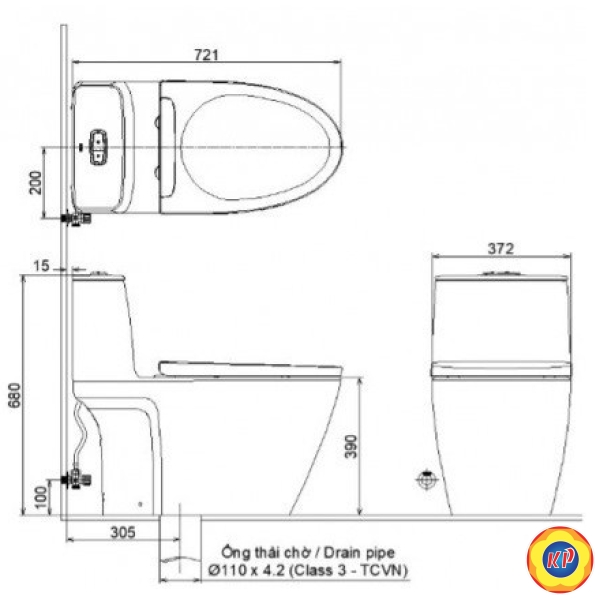 Bồn Cầu INAX ACT-902/CW-S32VN Xả Không Chạm Nắp Rửa Cơ