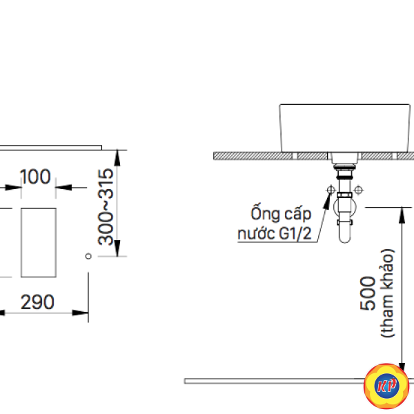 Chậu Rửa Lavabo Inax L-295V (L295V) Đặt Bàn Tròn