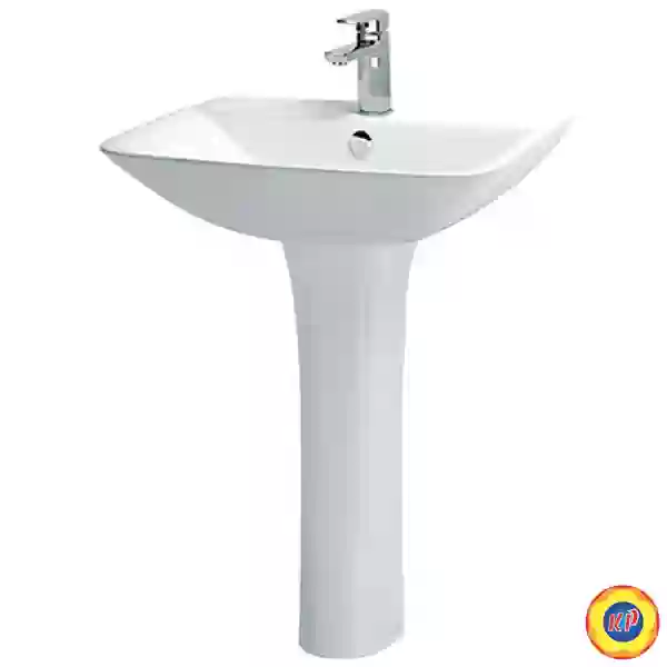 Chậu Rửa Lavabo Caesar Chân Dài L2365/P2445