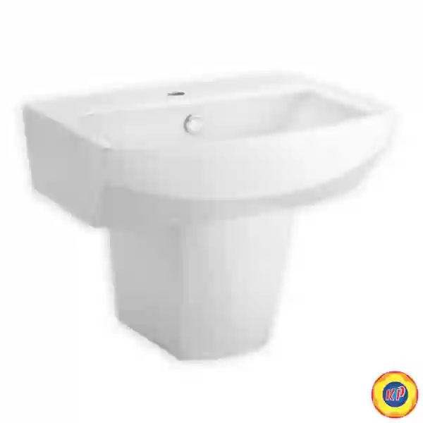 Chậu Lavabo COTTO C01517/C4250 Tetragon Chân Ngắn