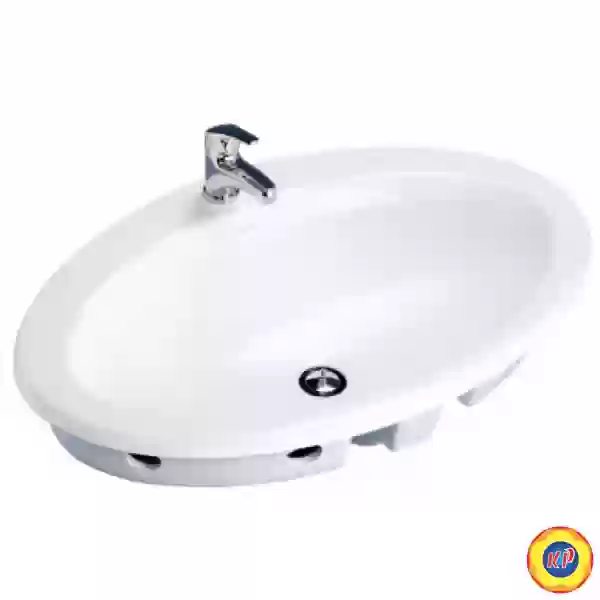 Chậu Rửa Lavabo COTTO C019 Ellipse Âm Bàn Dương Vành