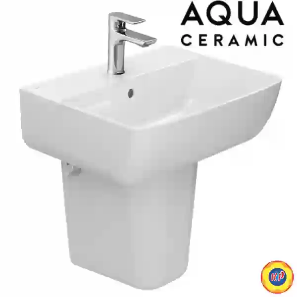 Lavabo Inax AL-312V/L-298VC Treo Tường Chân Ngắn Aqua Ceramic