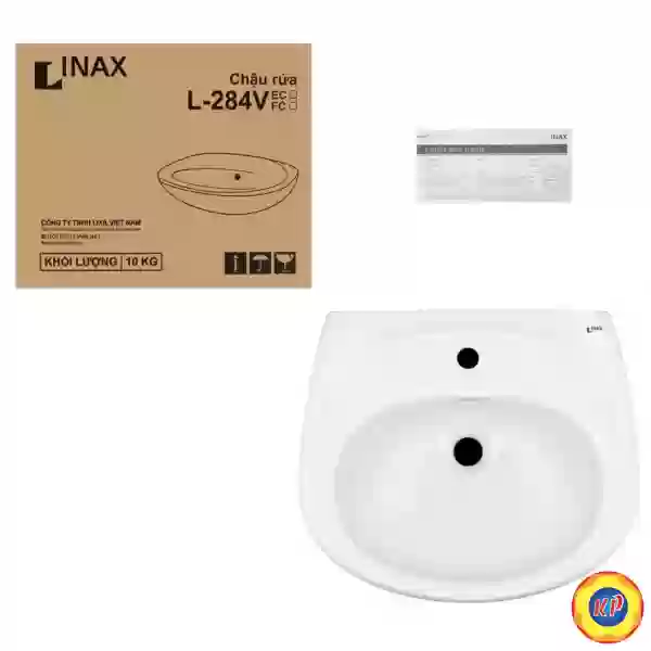 Lavabo Treo Tường Inax L-284V/L-284VC Kèm Chân Ngắn