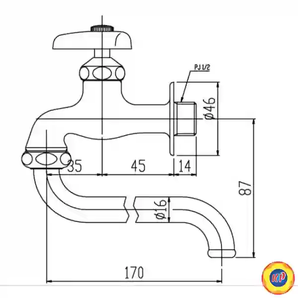 Vòi Rửa Nước Lạnh Inax LF-12-13 (LF1213)