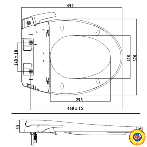 Bồn Cầu Nắp Rửa Cơ American Standard VF-2398S3 Dòng WinPlus