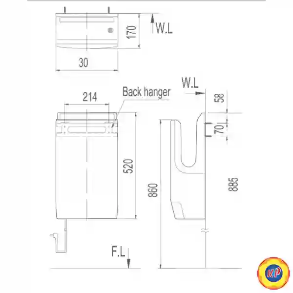 Máy Sấy Tay Inax JT-1000 Phòng Vệ Sinh