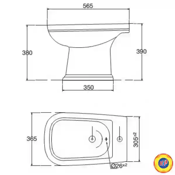 Bồn Tiểu Nữ Viglacera VB3 Đặt Sàn