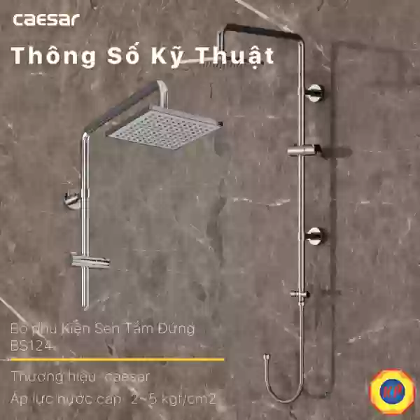 Bộ Thân Sen Cây CAESAR BS124 Rời Bát Vuông 200mm