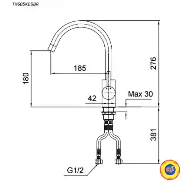 Vòi Bếp TOTO TX605KESBR Nóng Lạnh