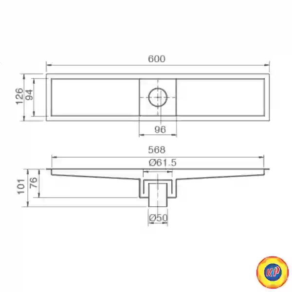 Phễu Thoát Sàn Inax PBFV-600 Kiểu Dài
