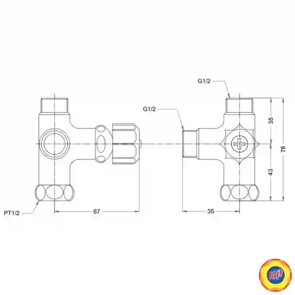 Van Dừng Chữ T TOTO TX434S