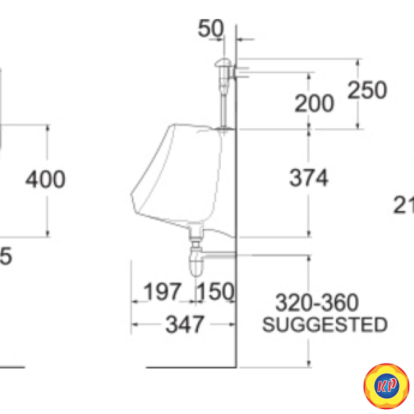 Tiểu Nam Treo Tường American Standard VF-0412 Wall 
