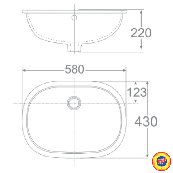 Chậu Lavabo Âm Bàn American Standard 0458-WT Active
