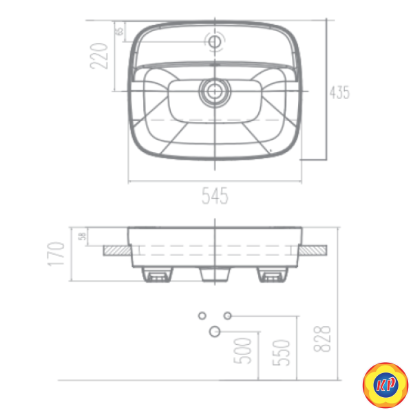 Chậu Lavabo Bán Âm American Standard VF-0320 Signature