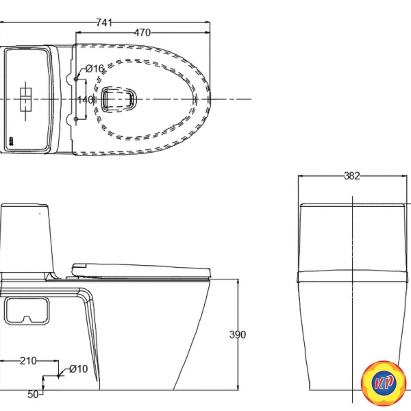 Bồn Cầu Nắp Rửa Cơ American Standard VF-1808S Dòng Acacia