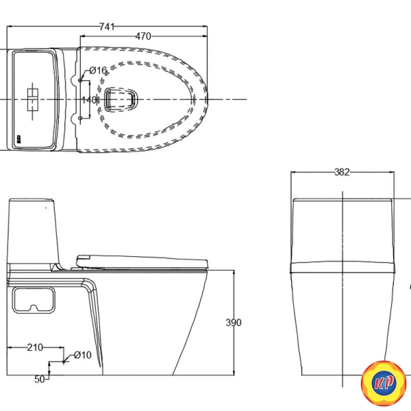 Bồn Cầu Nắp Điện Tử American Standard VF-1808TPR