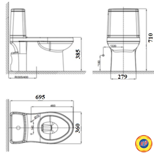 Bồn Cầu Nắp Điện Tử American Standard VF-1858PL
