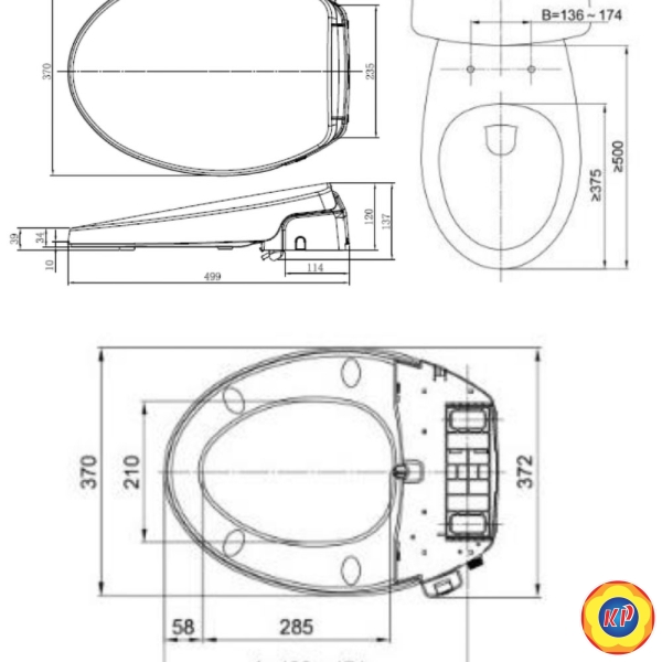 Bồn Cầu Nắp Rửa Cơ American Standard VF-1858S Dòng Cozy