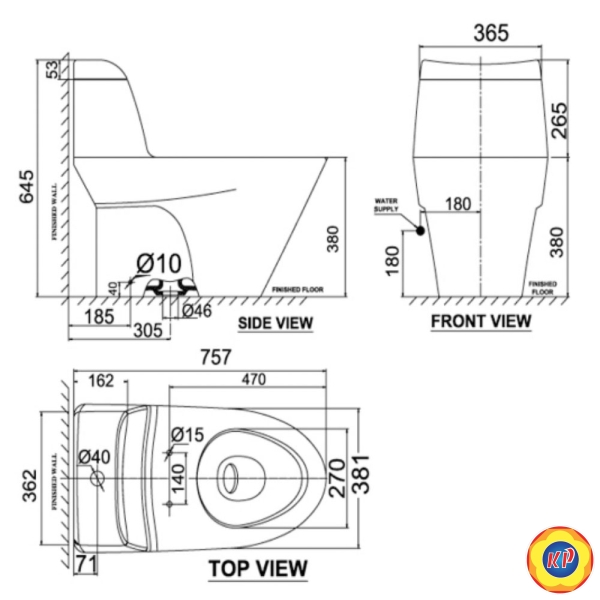 Bồn Cầu Nắp Rửa Cơ American Standard VF-2010S Dòng Activa