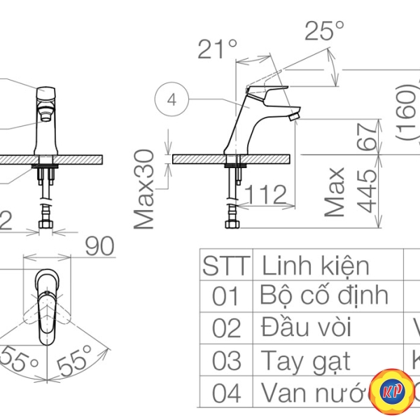 Vòi Lavabo Viglacera VG103 Lạnh