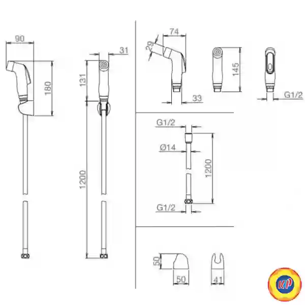 Vòi Xịt Toilet Viglacera VG826 (VGXP6)