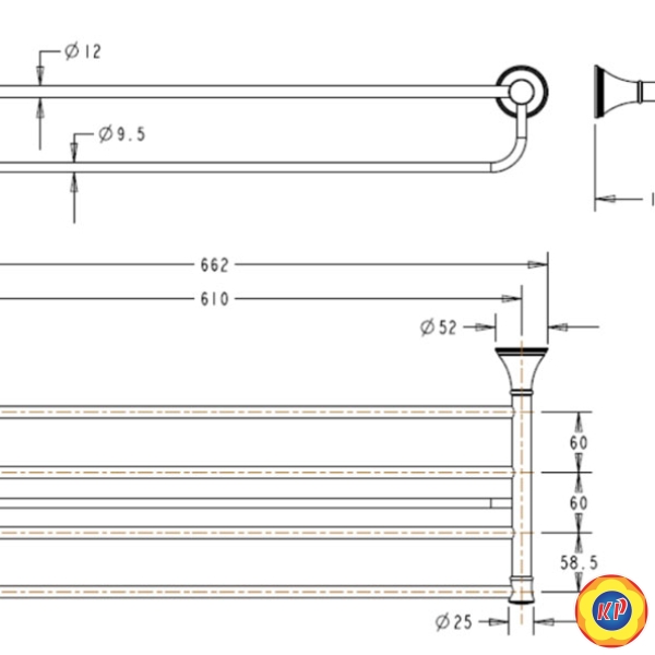Kệ Khăn 2 Tầng American Standard WF-0295 Heritage