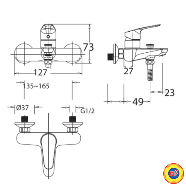 Vòi Sen American Standard WF-0311 Cygnet Nóng Lạnh