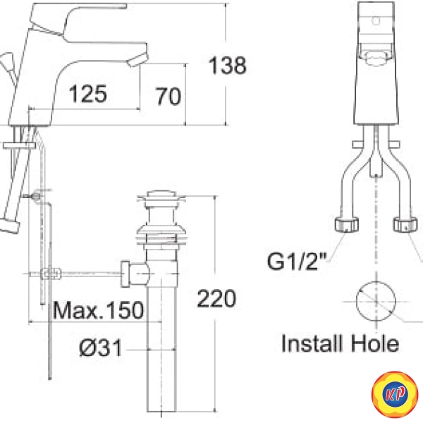 Vòi Lavabo American Standard WF-0401 Acacia E Nóng Lạnh