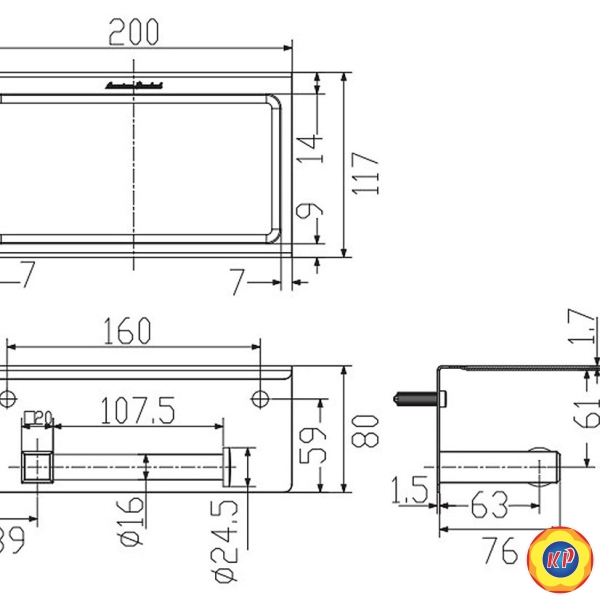Móc Giấy Vệ Sinh American Standard WF-0498 Concept Vuông Đơn