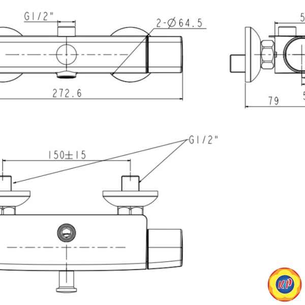 Vòi Sen American Standard WF-0715W + WF-B211H Neo Modern