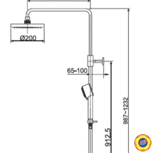 Sen Cây Phun Mưa American Standard WF-0972/A-6110.978.903 nóng lạnh