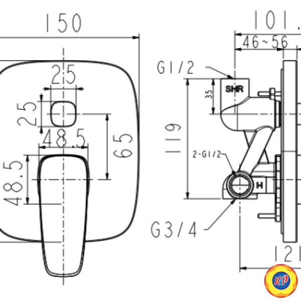 Sen Tắm Âm Tường American Standard WF-1721 Signature