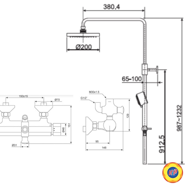 Sen Cây Phun Mưa American Standard WF-2772/A-6110.978.904