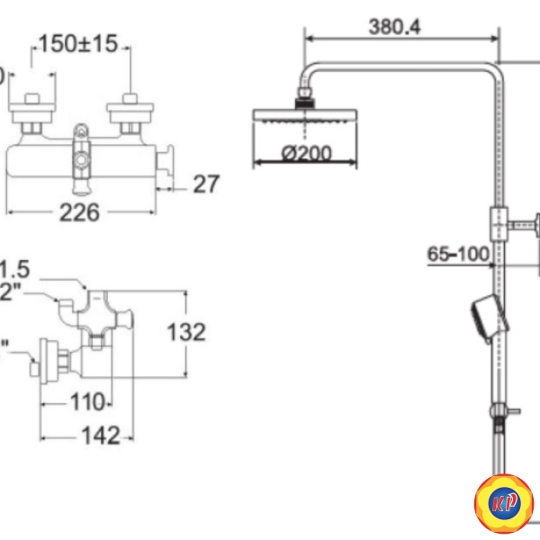 Sen Cây Phun Mưa American Standard WF-3672/A-6110.978.903
