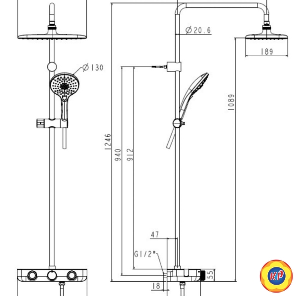 Sen Cây Cảm Biến Nhiệt American Standard WF-4955 EasySET